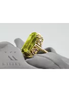 Anillo Peridoto amarillo Oro amarillo de 14 quilates Joyería vintage vrc038y